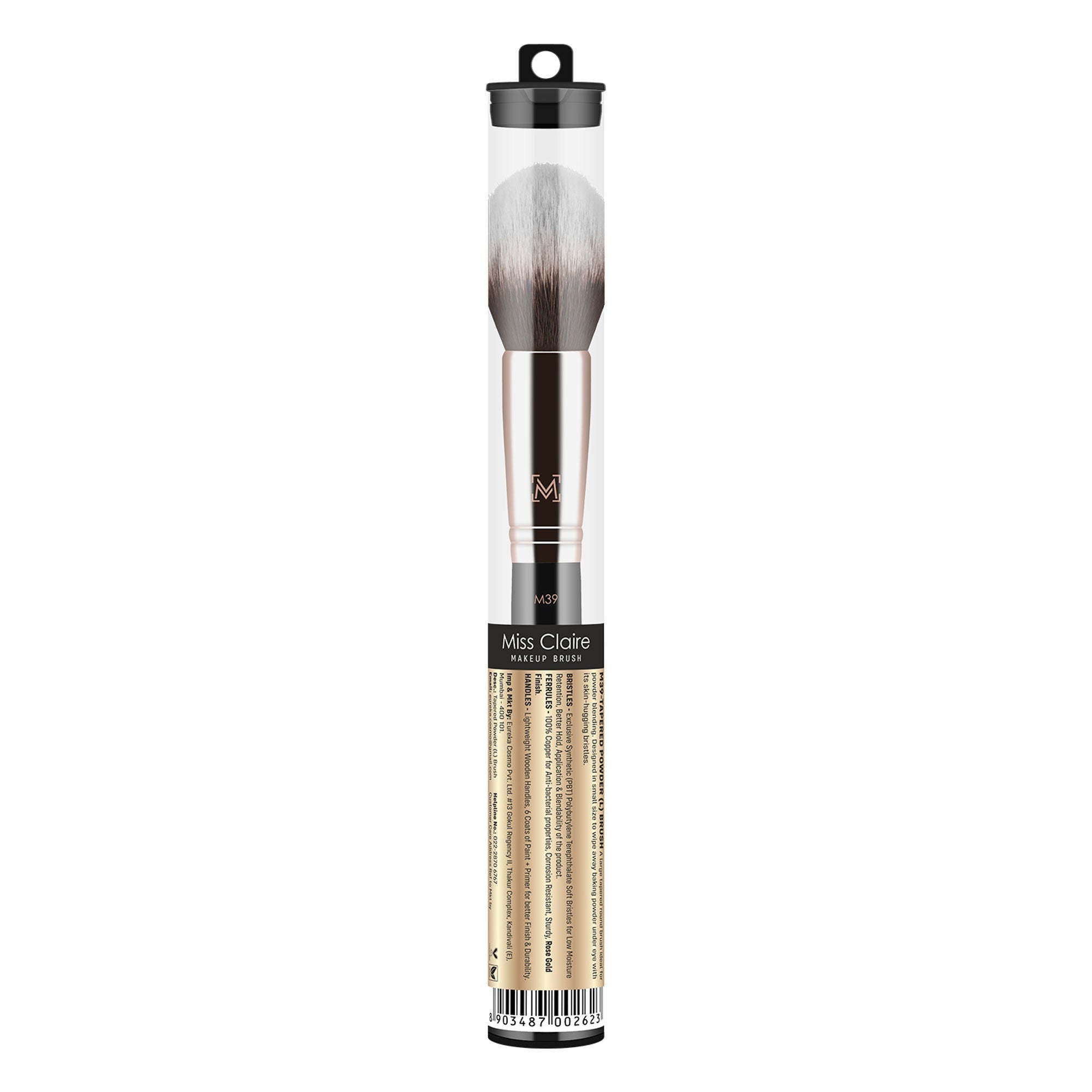 Miss Claire M39 - Tapered Powder (L) Brush - Rose Gold