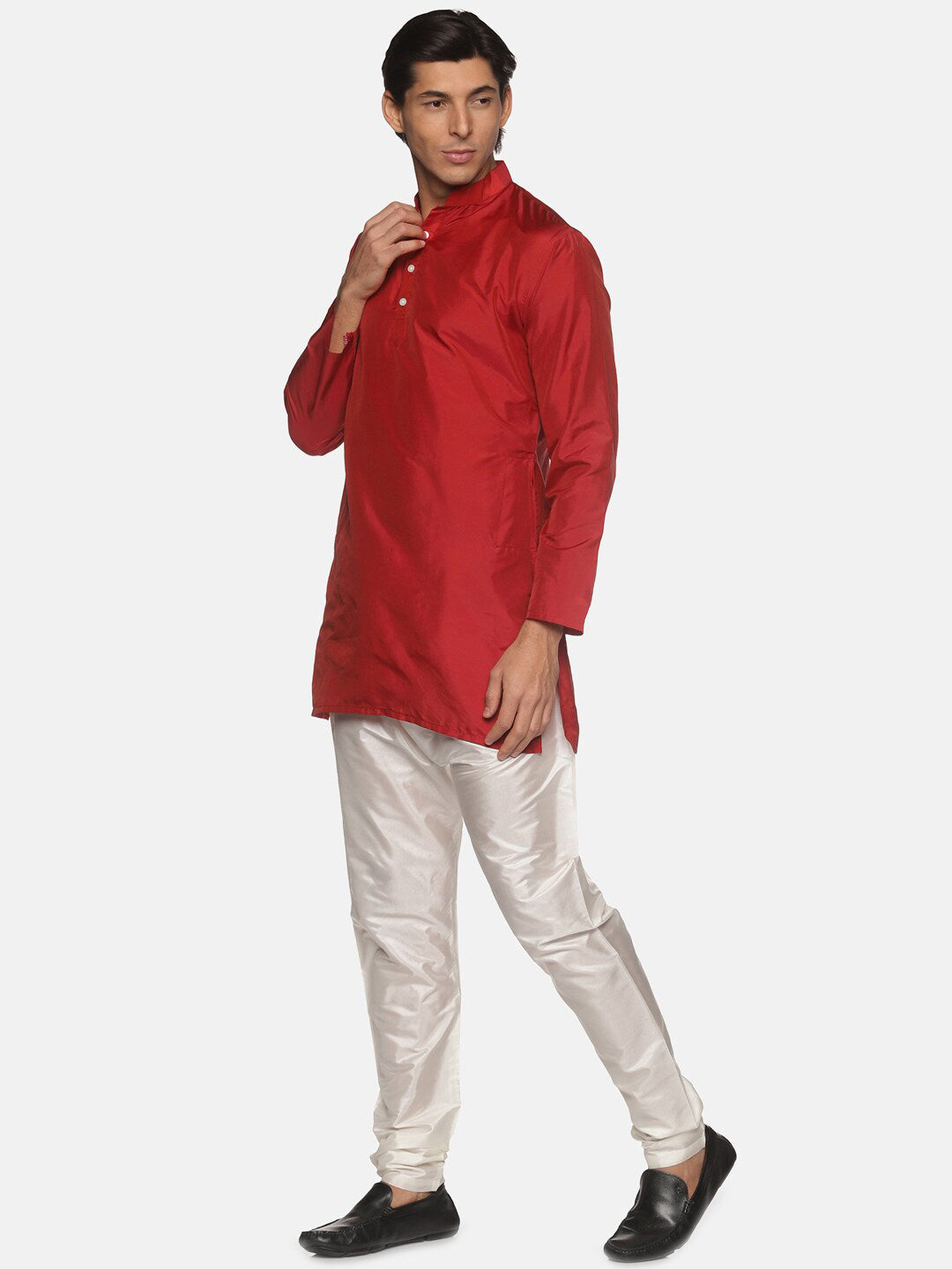Sethukrishna Men Maroon Kurta with Pyjamas - Distacart