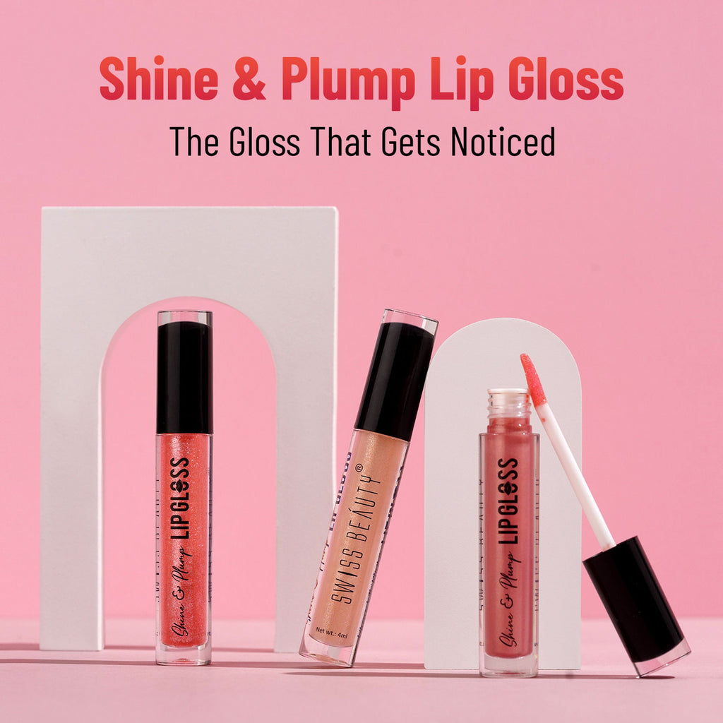 Swiss Beauty Shine & Plump Lipgloss - 2 Nude - Distacart
