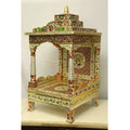 Silver Coated Multi Color Pooja Mandir / Pooja Mandiram Multi Color