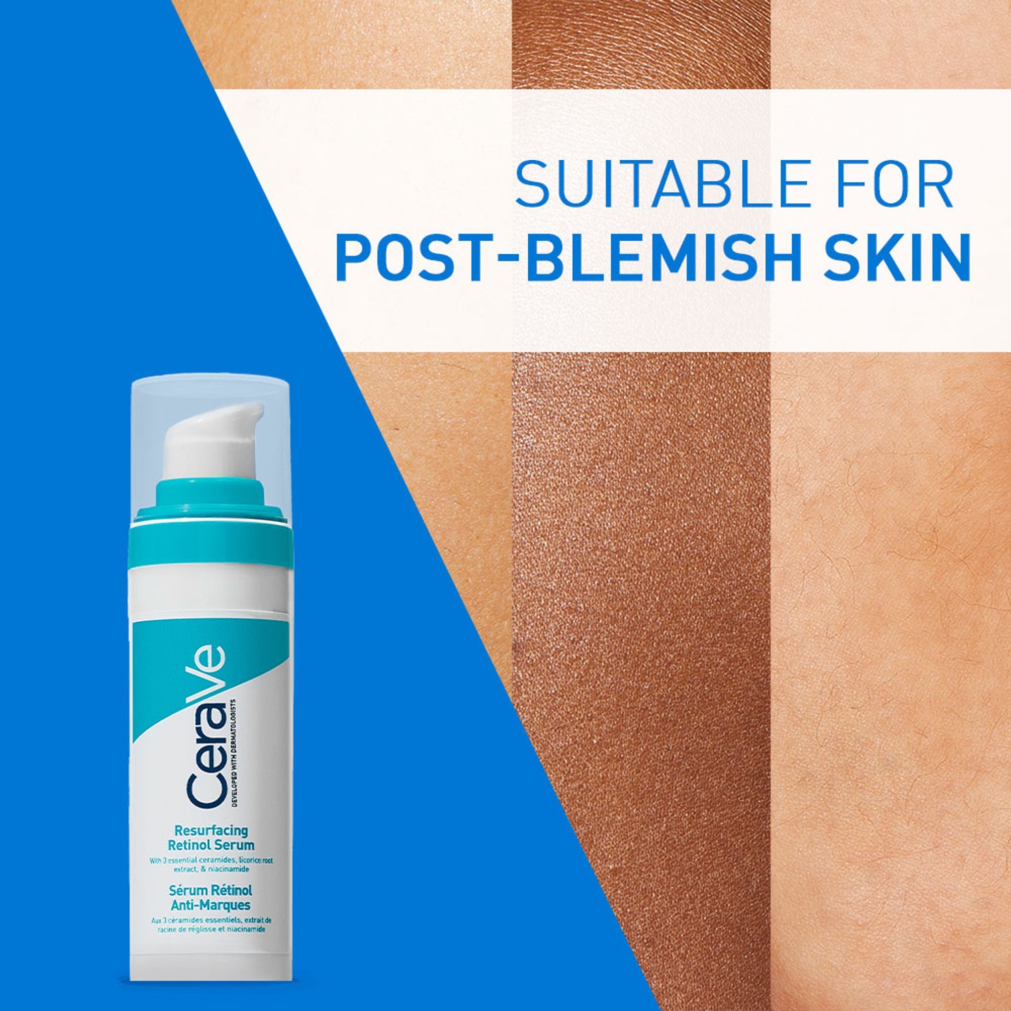 CeraVe Resurfacing Retinol Serum, Reduces Acne Marks with Licorice Root Extract & Niacinamide