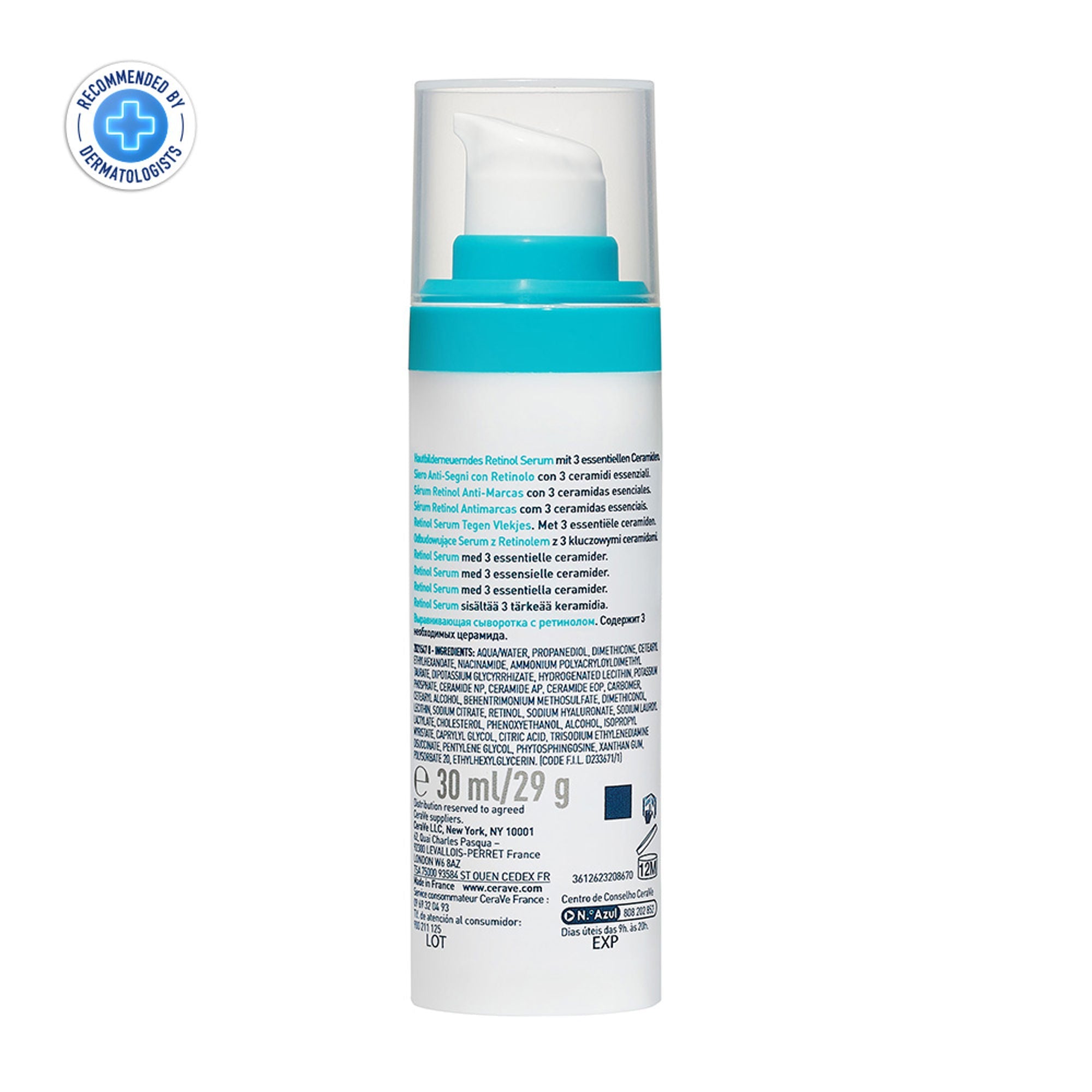 CeraVe Resurfacing Retinol Serum, Reduces Acne Marks with Licorice Root Extract & Niacinamide