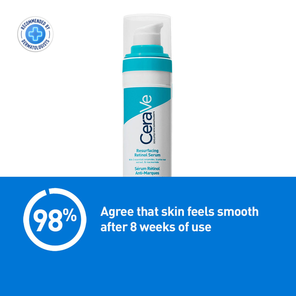 CeraVe Resurfacing Retinol Serum, Reduces Acne Marks with Licorice Root Extract & Niacinamide