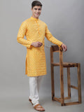 Sojanya Geometric Embroidered Thread Work Cotton Silk Kurta