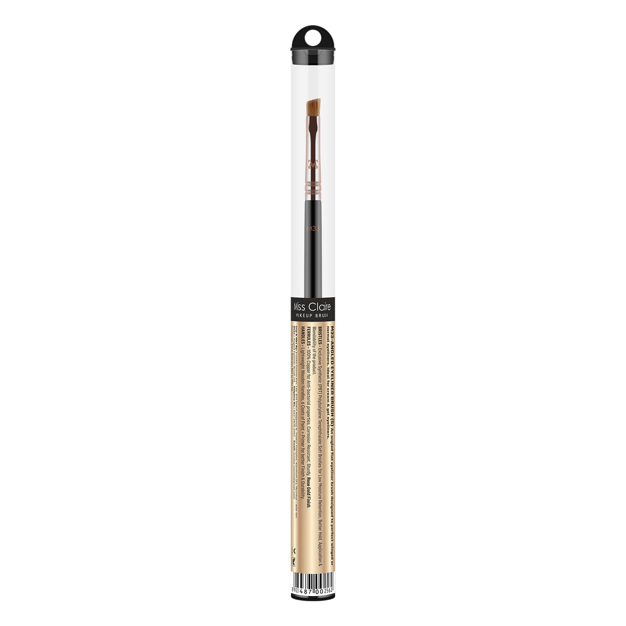 Miss Claire M33 - Angled Eyeliner Brush (S) - Rose Gold