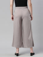 Souchii Grey Knitted Ethnic Palazzos - Distacart