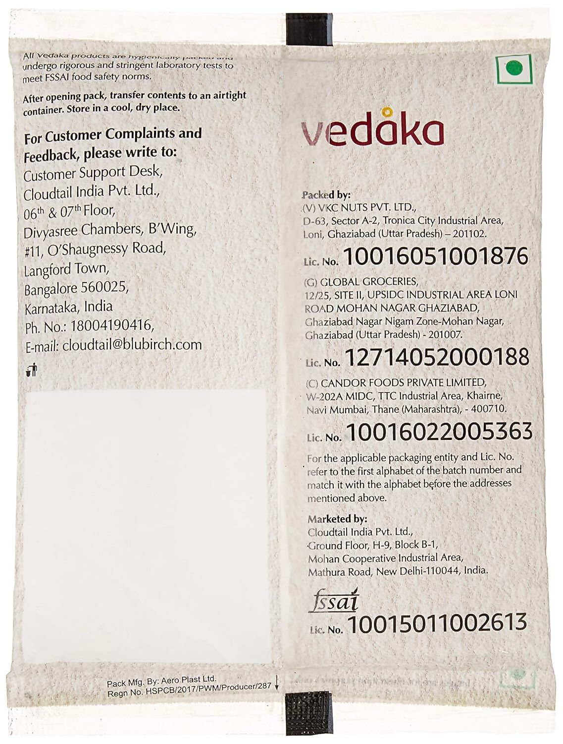 Vedaka Raw Chia Seeds - Distacart