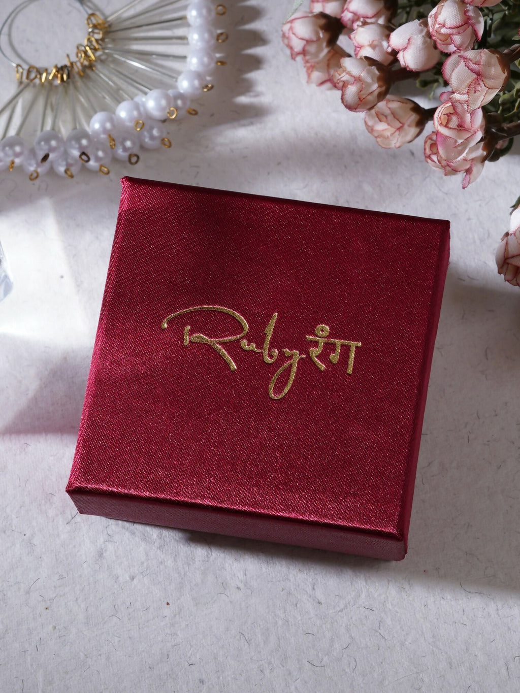 white stone ring (silver) - Ruby Raang