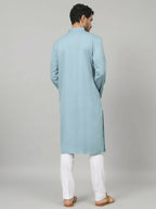 Cotton Kurta With Single Motif Embroidery by Hilo Design