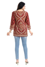 Snehal Creations Magical Maroon Printed Short Kurti Tunic Top - Distacart