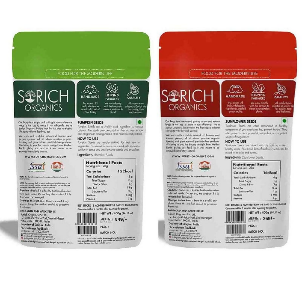 Sorich Organics Super Seeds Mix Combo of Pumpkin Seeds and Sunflower Seed - Distacart