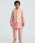 Joban Fashion Kids Island with Sequence work Nehru Jacket Full Sleeves Kurta, Pyjama Set - Pink - Distacart