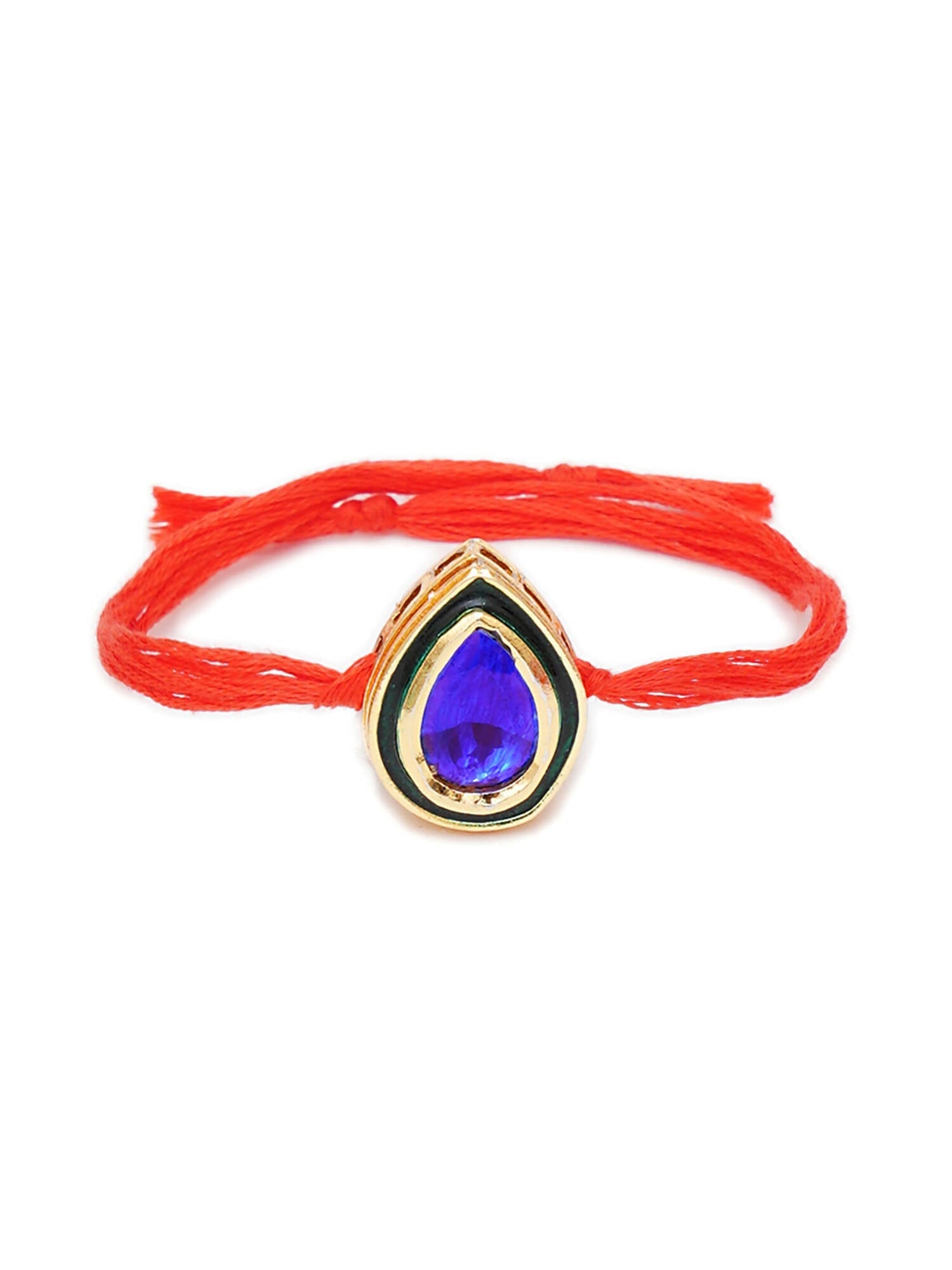 Designer kundan Rakhi - Ruby Raang - Distacart