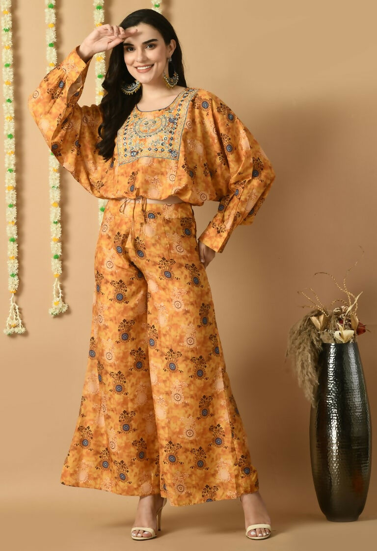 Joban Fashion Mustard Maslin Kurta Set