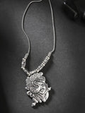 NVR Women's Silver-Toned Krishna Pendant with Chain