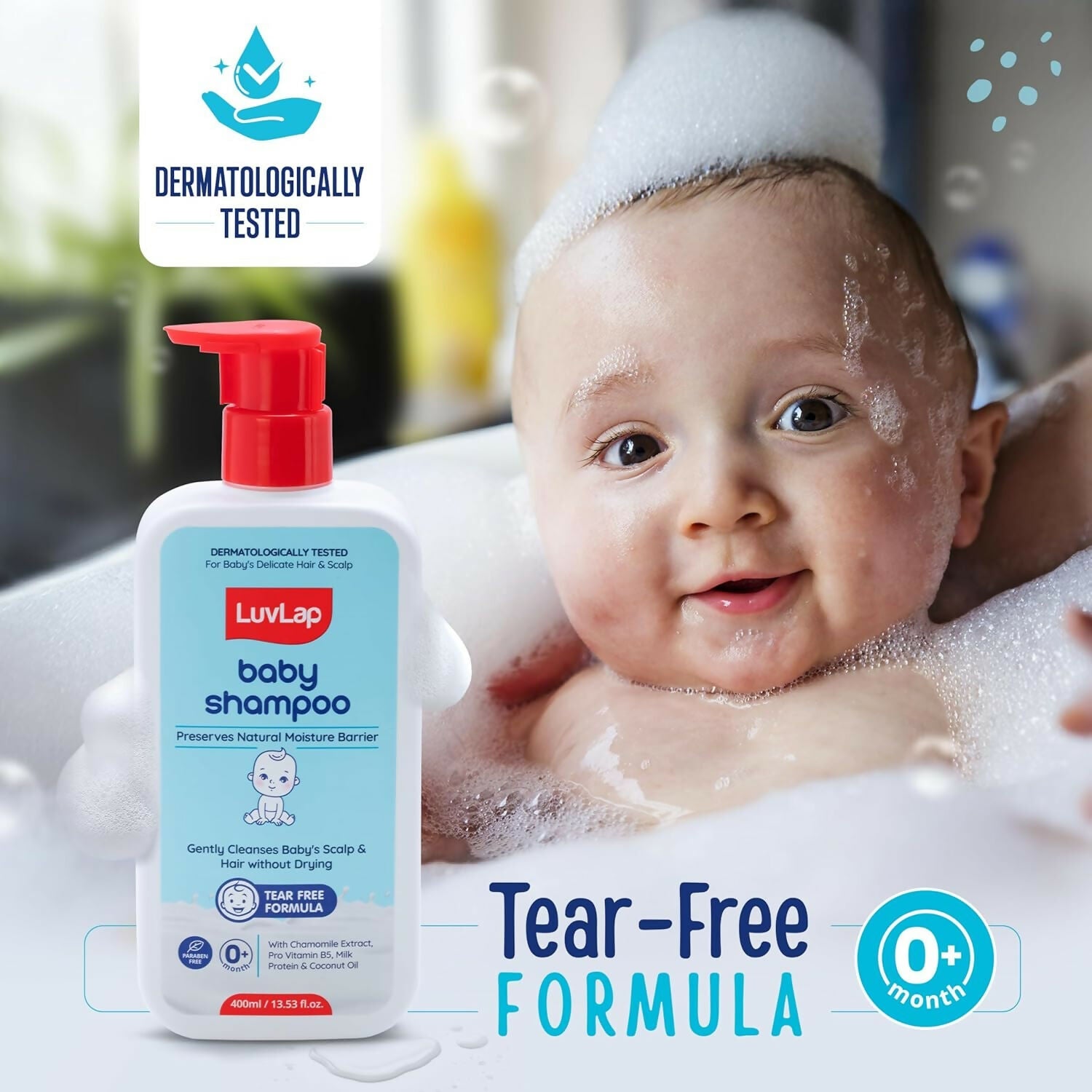 LuvLap Baby Shampoo + Baby Wash Combo Set