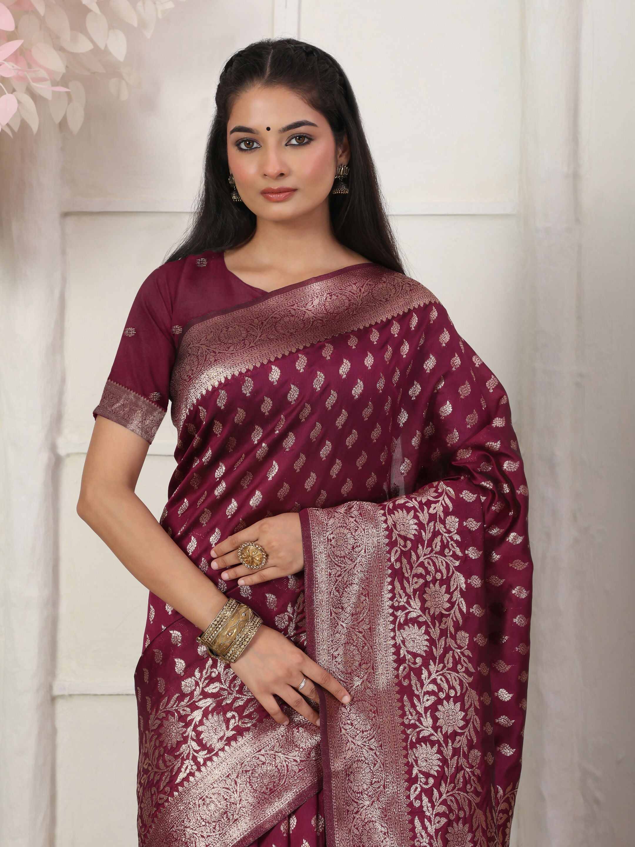 Shree Shyam Fashion Lichi Silk Green Saree - Distacart