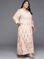 Ahalyaa Women's Traditional wear Ethnic Dress - Tan - Distacart
