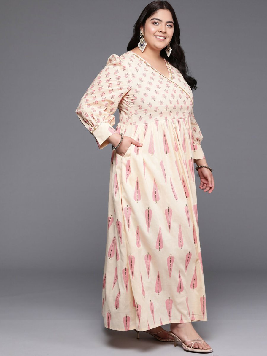 Ahalyaa Women's Traditional wear Ethnic Dress - Tan - Distacart