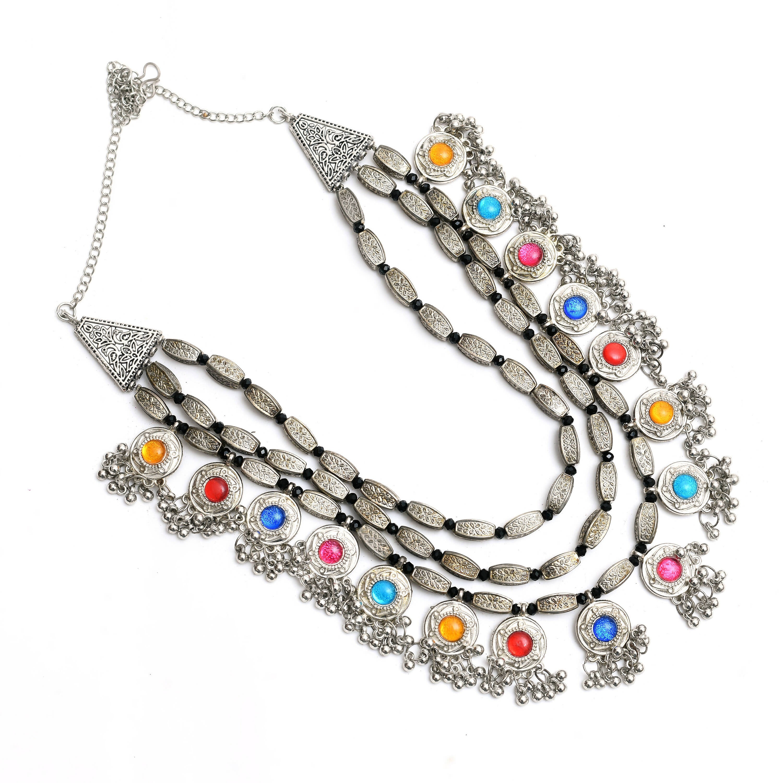 Mominos Fashion Johar Kamal Handicraft Finish Kundan Work Long Necklace For Women (Multi) - Distacart