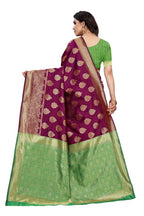 Vamika Banarasi Jacquard Weaving Wine Saree (Dangal Wine)