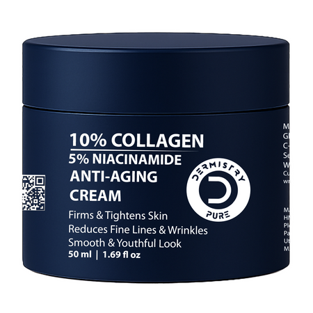 Dermistry 10% Collagen Skin Tightening Anti Aging Day Night Hydrates Moisture Face Cream