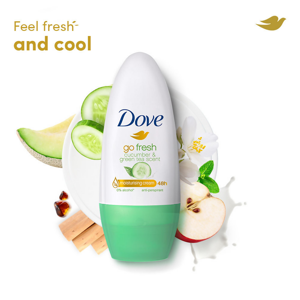 Dove Roll-On Deodorant Cucumber & Green Moisturising Cream - Distacart