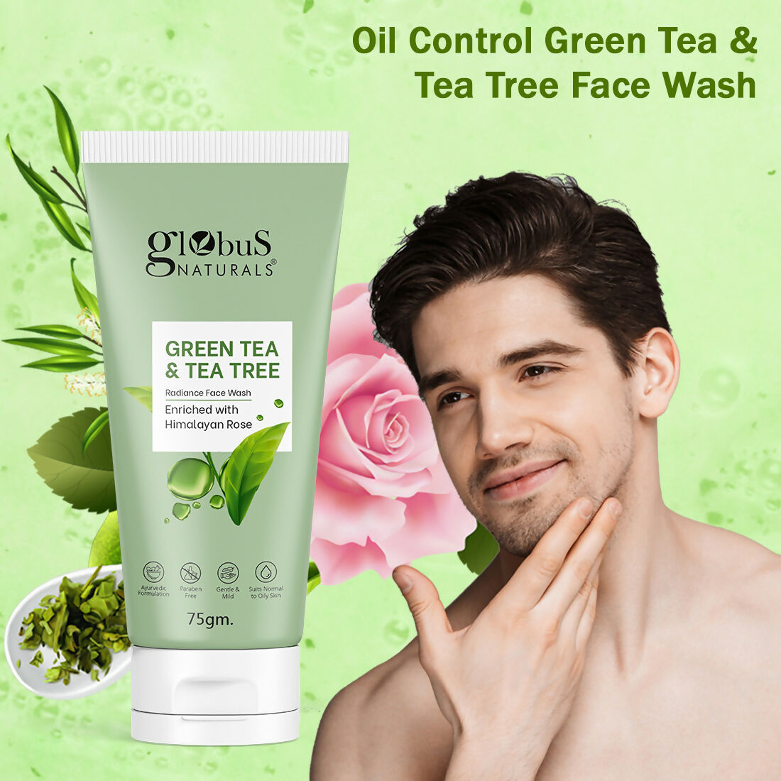 Globus Naturals Green Tea & Tea Tree Face Wash - Distacart