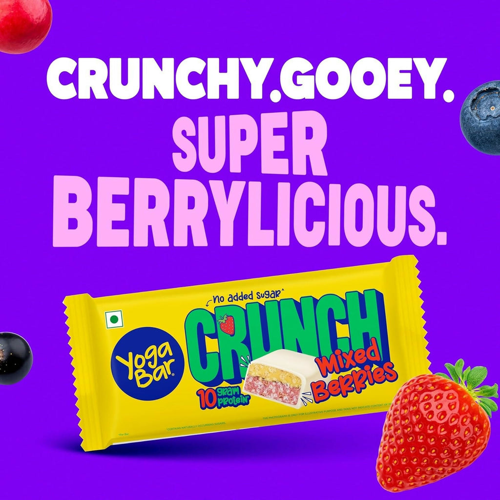 Yoga Bar Crunch Mixed Berries Protein Bar - Distacart