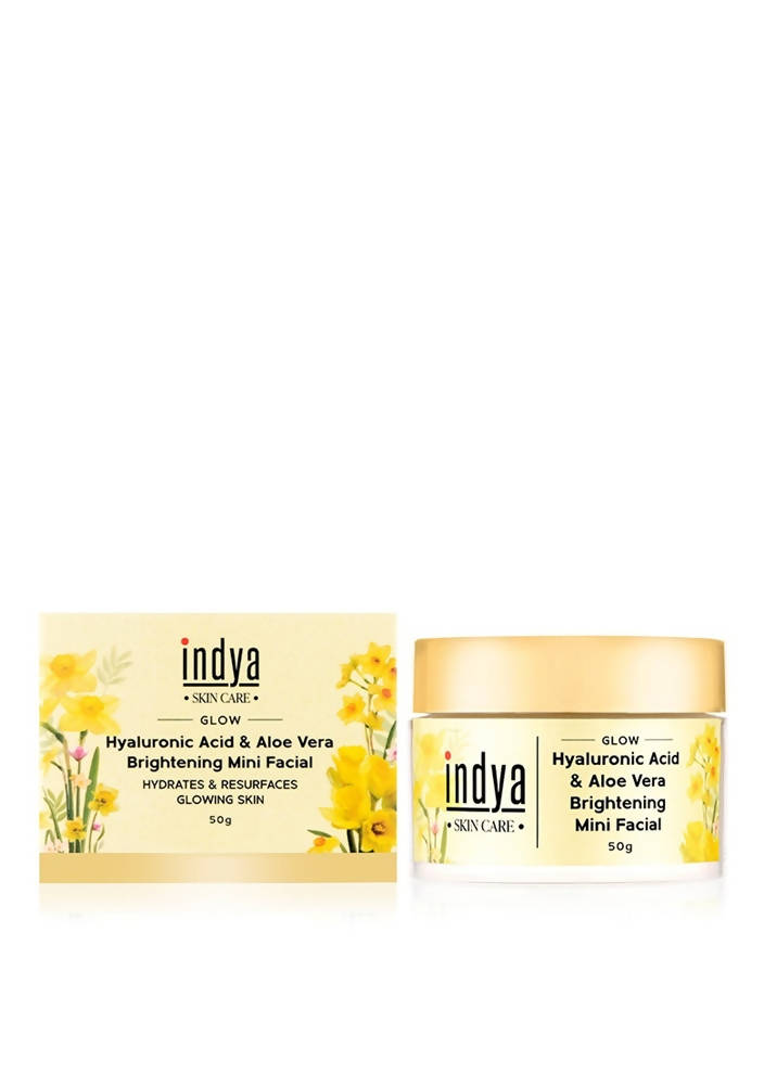 Indya Hyaluronic Acid & Aloe Vera Brightening Mini Facial