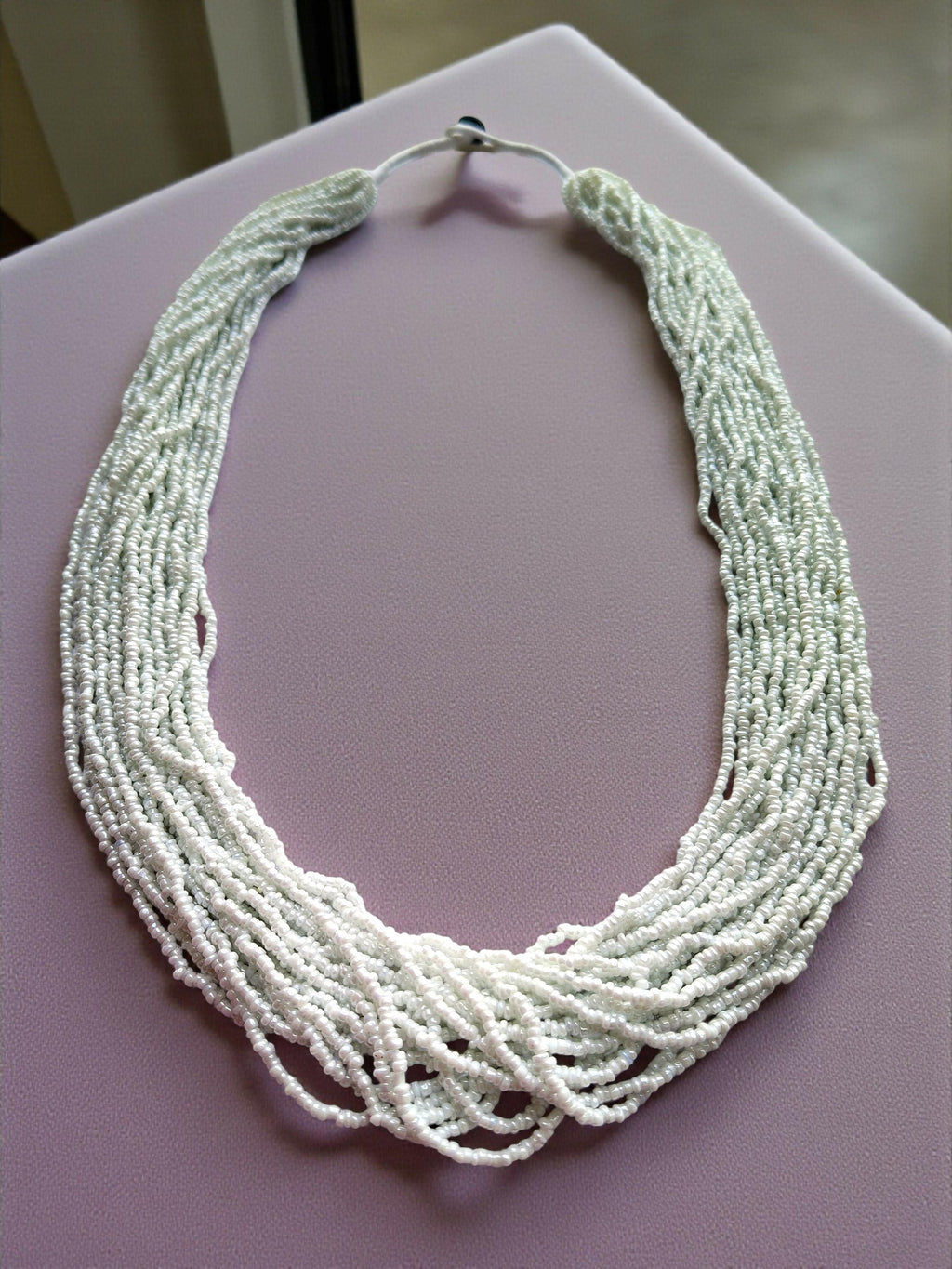 Inhanns Rangsaaz 20-Layer Luxe Long Beaded Only Necklace - White Long Only Necklace