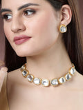 NVR Women's Gold Kundan-Studded Handcrafted Jewellery Set
