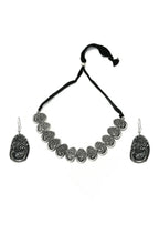 Mominos Fashion Johar Kamal Oxidised Silver-Plated Brass Finish Choker For Women - Distacart