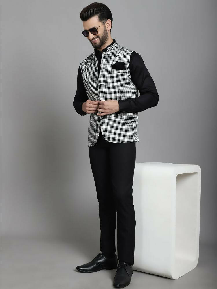 Even Apparels Nehru Jacket With Welt Pockets - Multi