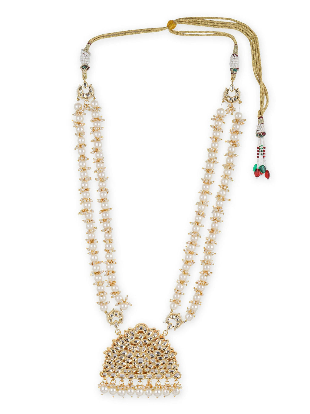 White Brass Gold-Plated Necklace - Ruby Raang - Distacart