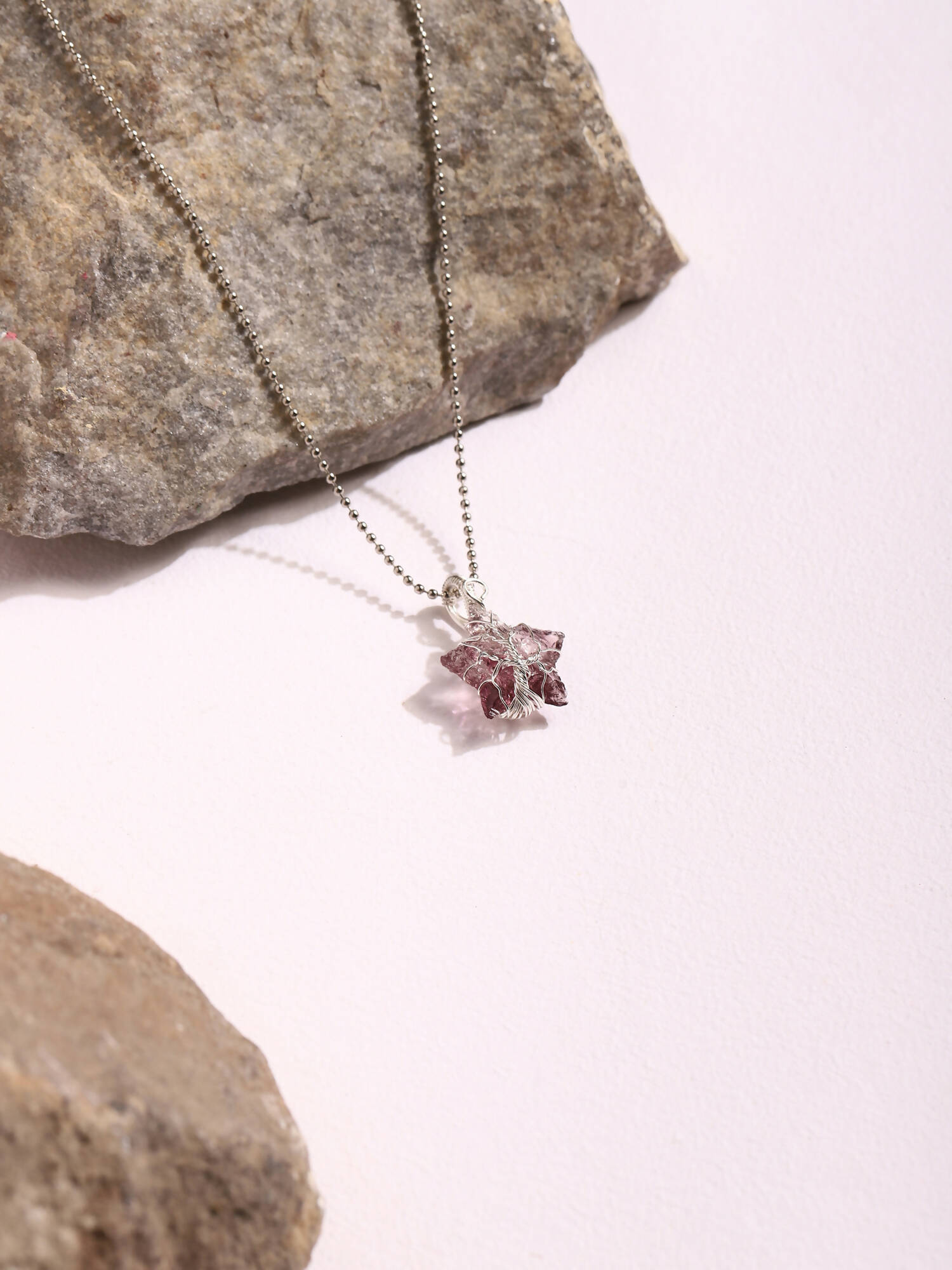 Women's Silver-Toned Purple Silver-Plated Handcrafted Chain - Ruby Raang - Distacart
