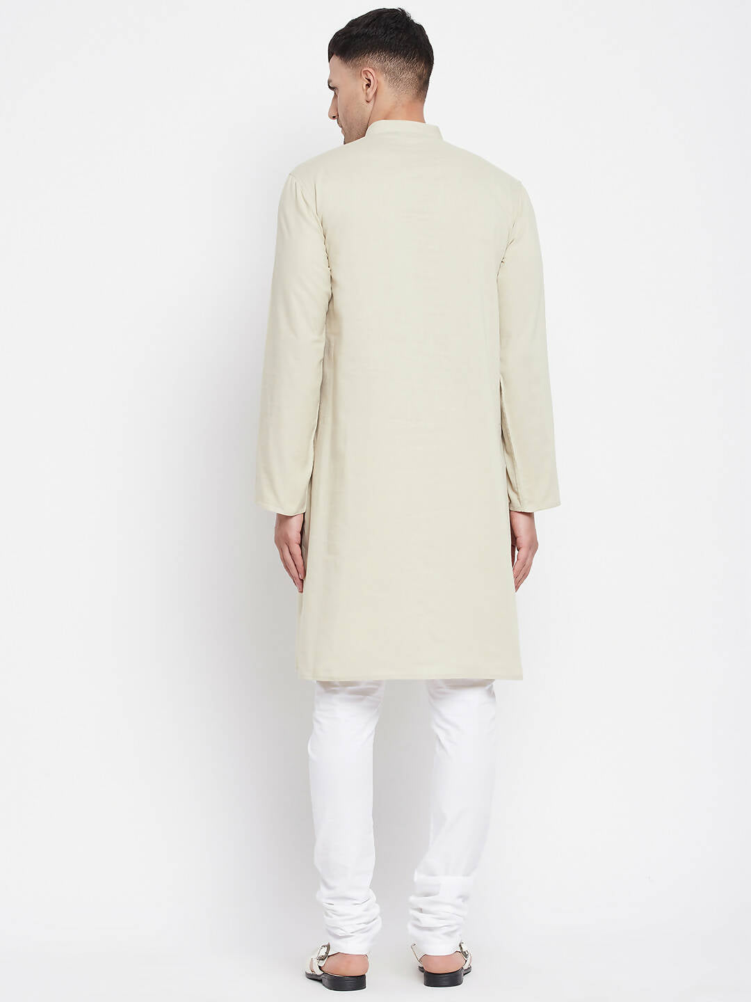 Even Apparels Pure Cotton Men's Kurta in Green Color With Band Collar - Distacart