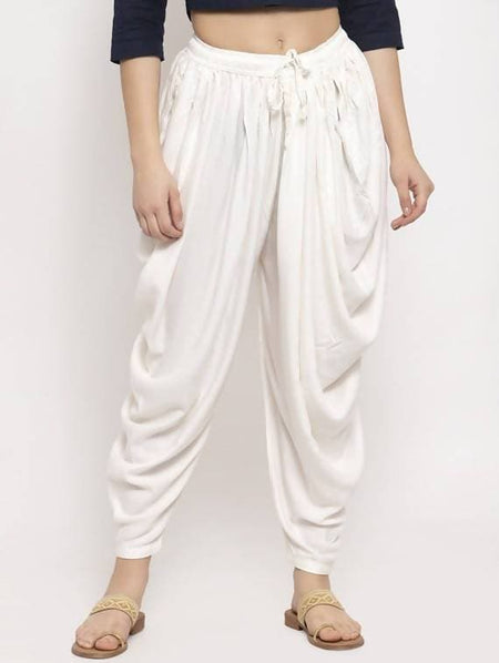 Cheera Women’s White Dhoti Pant CH07D