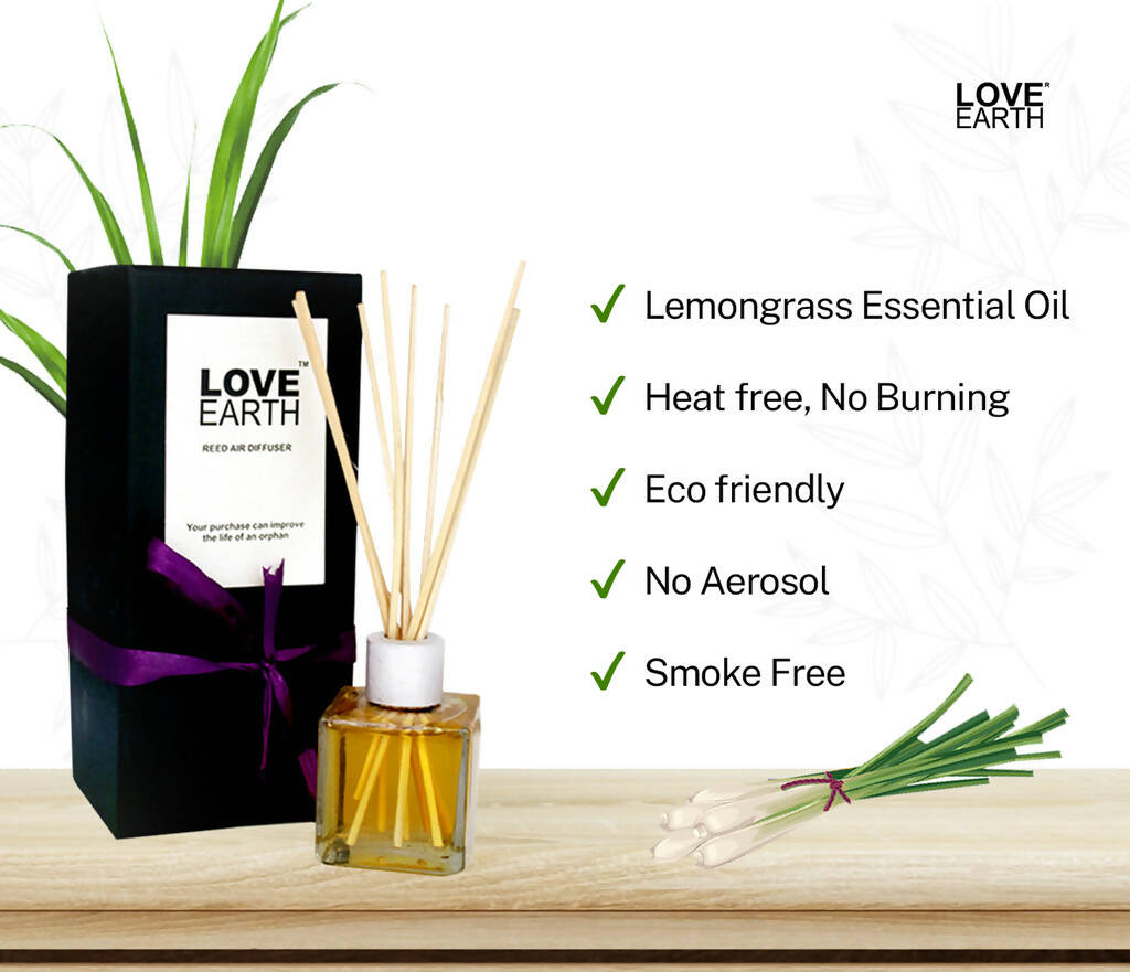 Love Earth Reed Diffuser- Lemongrass