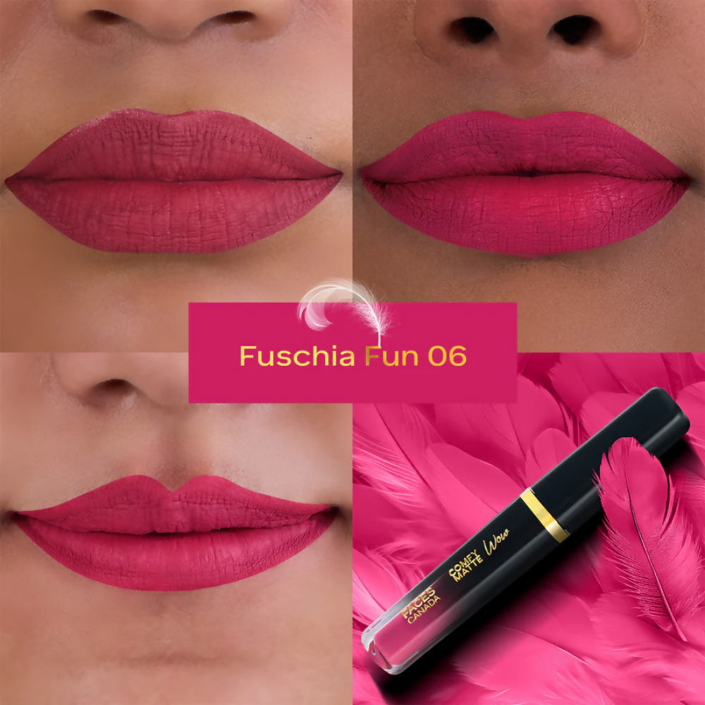Faces Canada Comfy Matte Wow Liquid Lipstick - Fuschia Fun 06
