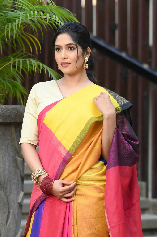 Beatitude Multicolor Tissue Silk Saree