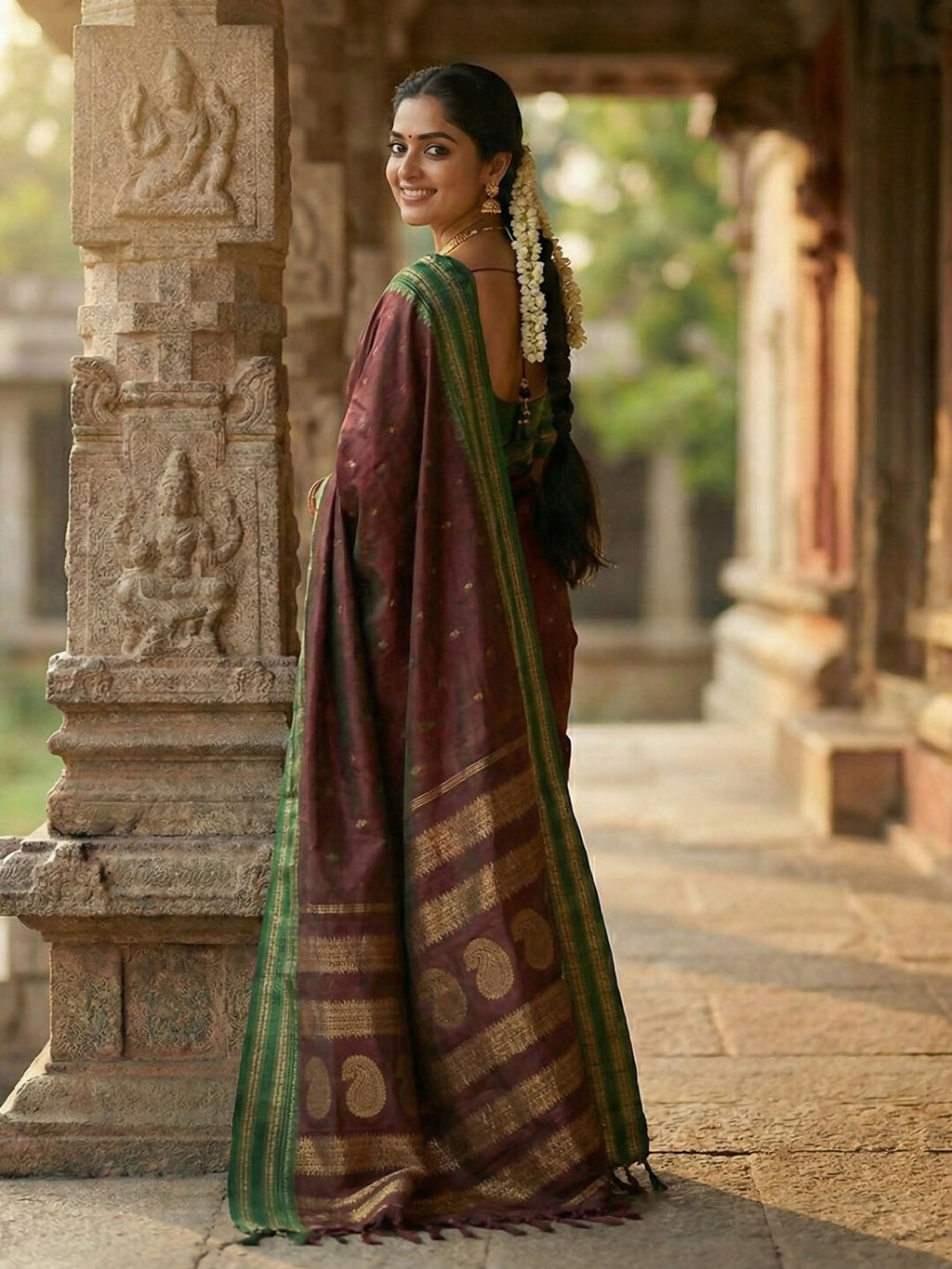 Shree Shyam Fashion Maroon Soft Silk Saree - Distacart