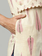 Ahalyaa Womens Chiku Pure Cotton Printed Kurtas - Distacart