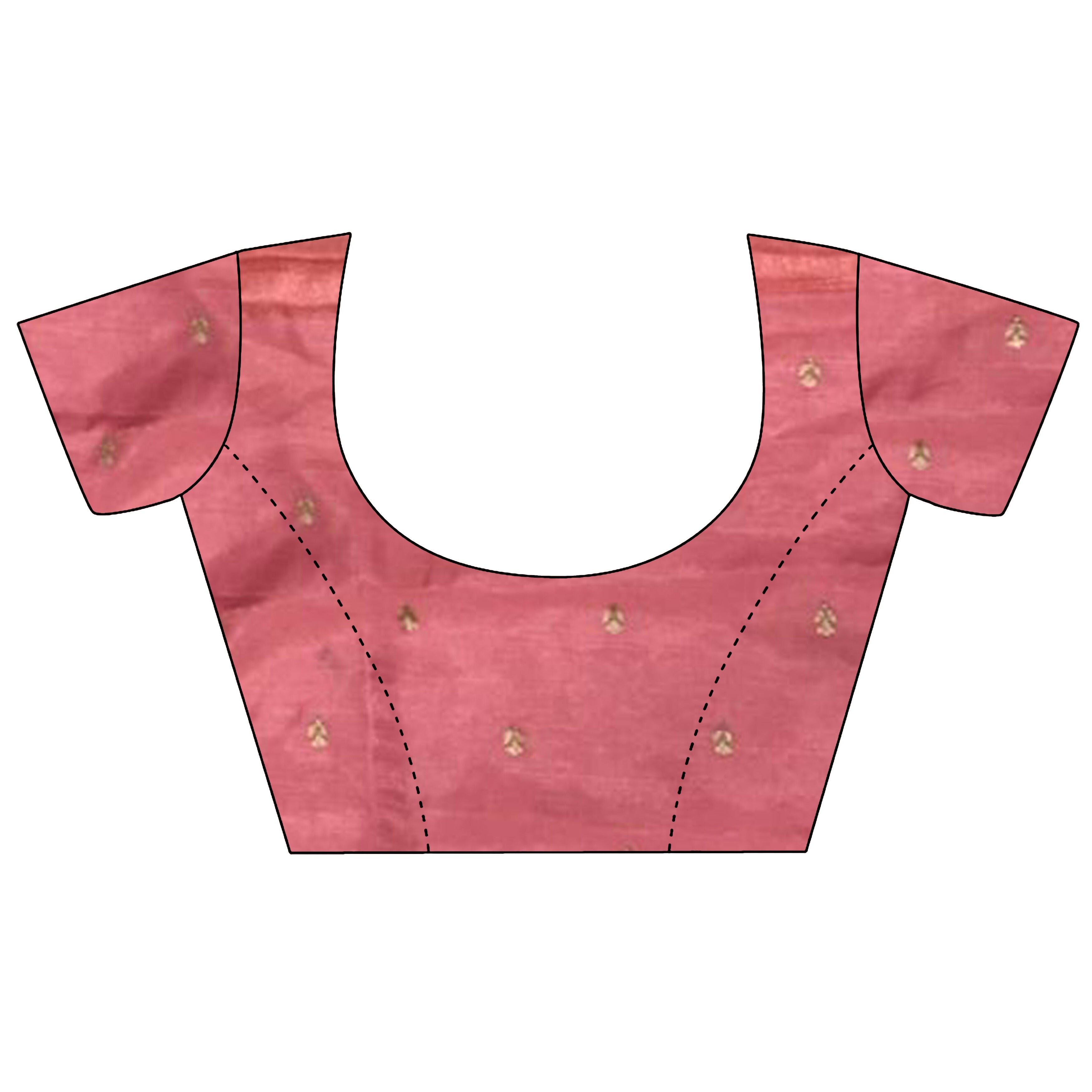 Joban Fashion Baby Pink Handloom Banarasi Organza Silk Khatali Butta Work Saree - Distacart