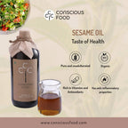 Conscious Food Organic Cold Pressed Sesame Oil