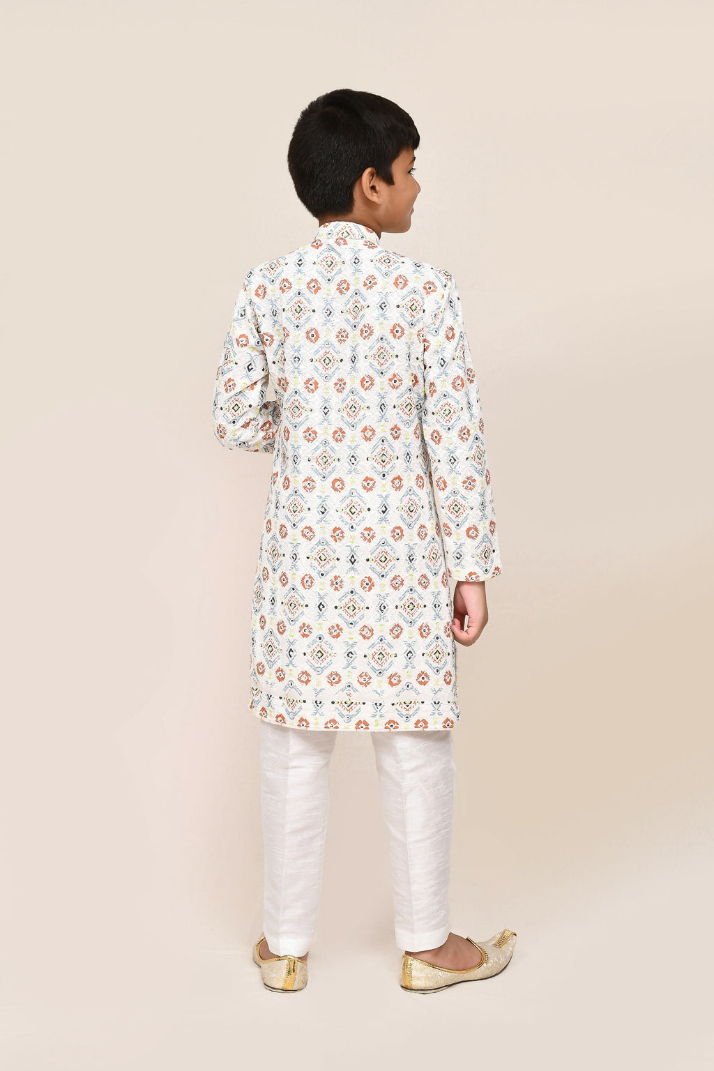 Joban Fashion Cotton White Kurta With Straight Fit Pant