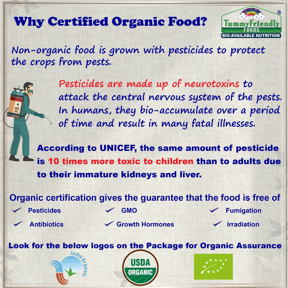 TummyFriendly Foods Certified Organic Sprouted Ragi Porridge Mix - Distacart