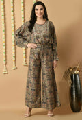 Joban Fashion D.Green Maslin Kurta Set