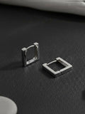 NVR Men's Silver Plated Geomatric Shaped Hoop Earrings - Distacart