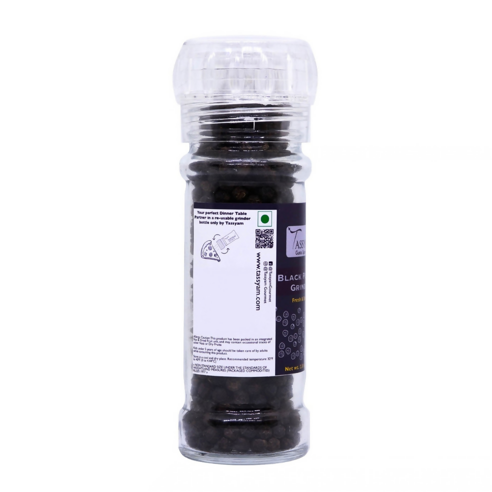 Tassyam Organics Black Pepper Grinder Bottle - Distacart